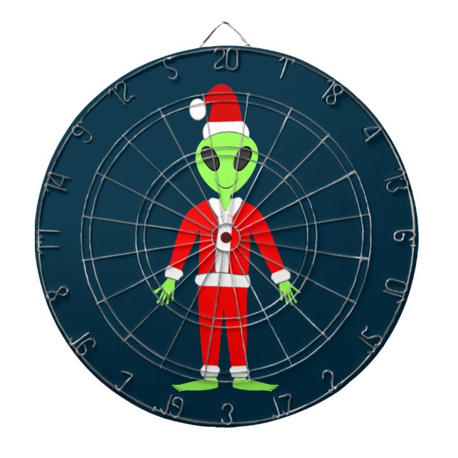 UFO Ho Ho Father Christmas alien Dart Board (Front)