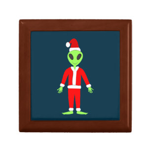 UFO Ho Ho Father Christmas alien Gift Box