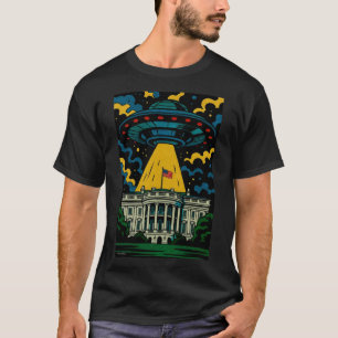 UFO Hovering Over White House T-Shirt