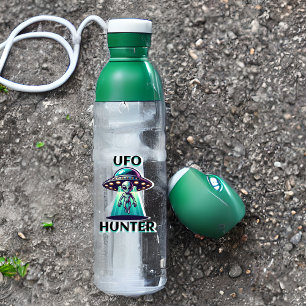 UFO Hunter Ai Art with UFO and Alien Sticker
