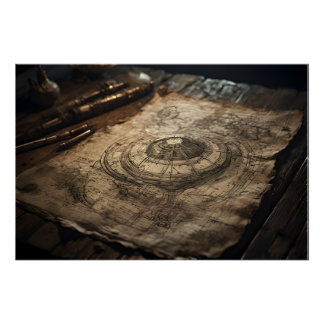 ‘UFO in the spirit of Leonardo da Vinci’ Poster