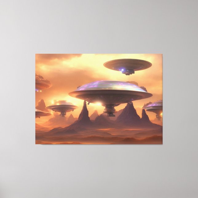 UFO Invasion Canvas Print (Front)
