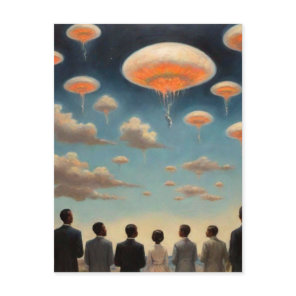 UFO Jellyfish in the Sky Postcard