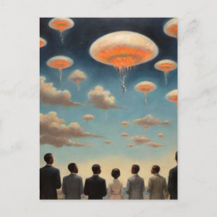 UFO Jellyfish in the Sky Postcard