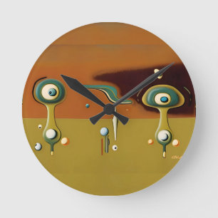 UFO Landing Pad Round Clock