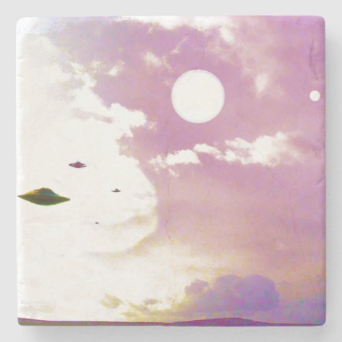 UFO Open Skies Stone Coaster