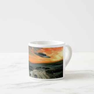 UFO Over Coast Espresso Cup