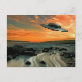 Ufo Over Coast Postcard by CaptainScratch at Zazzle