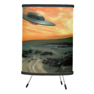 UFO Over Coast Tripod Lamp