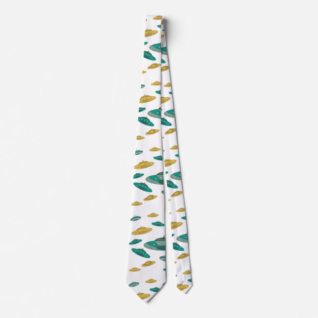 UFO  pattern Neck Tie (Front)