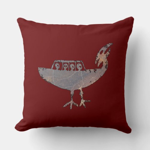 UFO Petroglyph _ Talking Canyons New Mexico Throw Throw Pillow