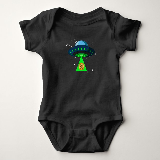 UFO Pizza Pick Up T-Shirt Baby Bodysuit (Front)