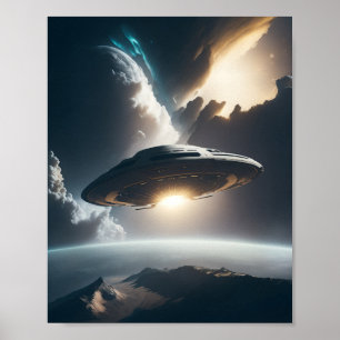UFO Poster SCI FI Wall Art Alien Poster