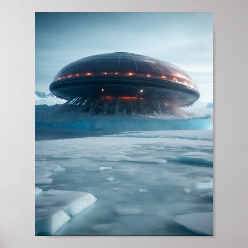 UFO Poster SCI FI Wall Art Alien Poster 