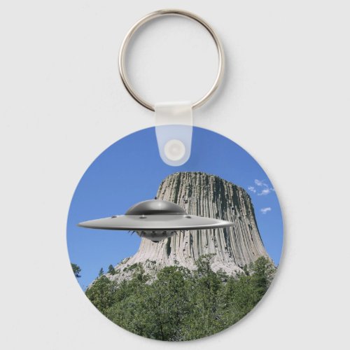 UFO Salamander at Devils Tower Keychain