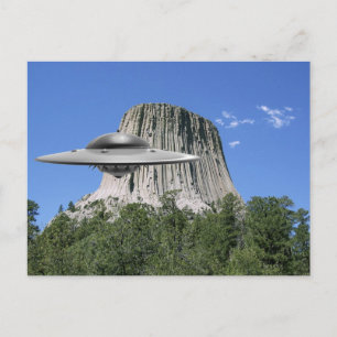 UFO Salamander at Devils Tower Postcard
