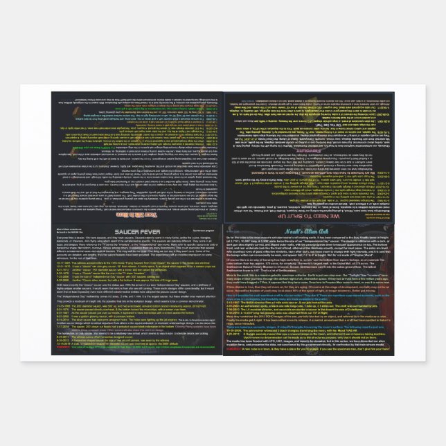 UFO Series: UFO, Mars Mix Wrapping Paper Sheets (Front)