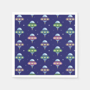 UFO Space Birthday party Napkins