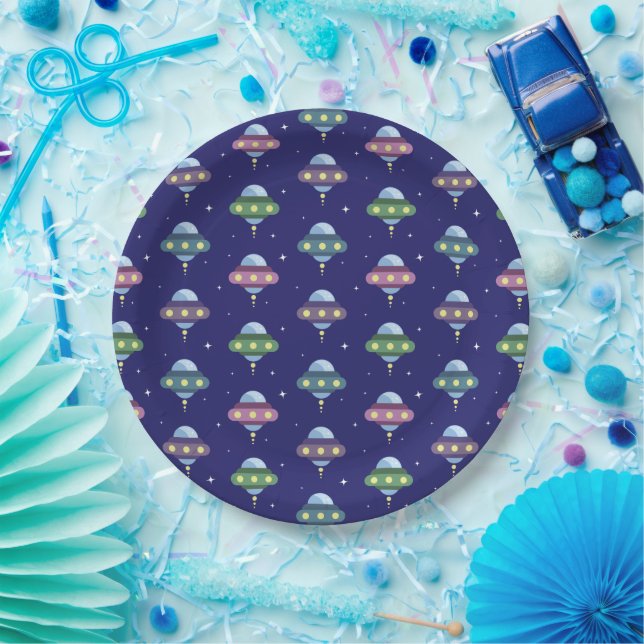 UFO Space Birthday party  Paper Plates (Party)