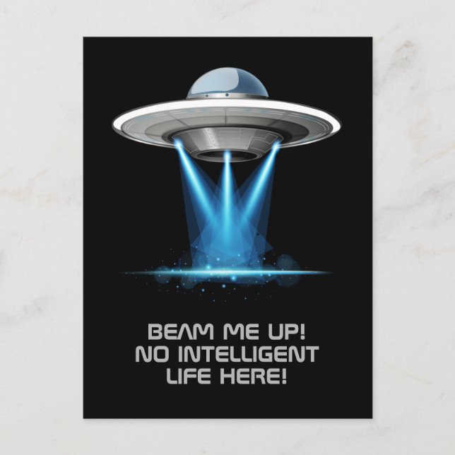UFO Spaceship custom postcard (Front)