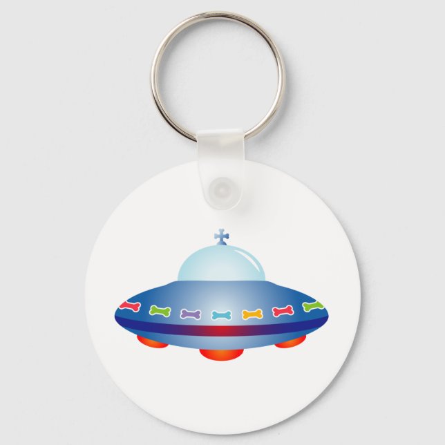 UFO Spaceship Keychain (Front)