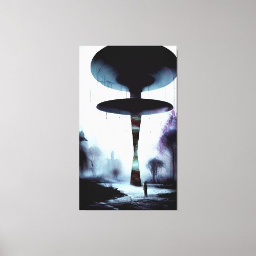 UFO SpaceShip Needle Canvas Print