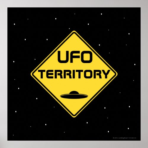 UFO territory Road Sign