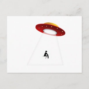 UFO Toilet Postcard