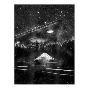 UFO TRB Triangle Spacecraft Alien Mens Womens Poster
