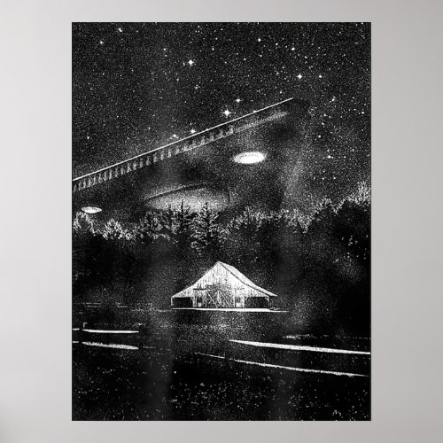 UFO TRB Triangle Spacecraft Alien Mens Womens Poster