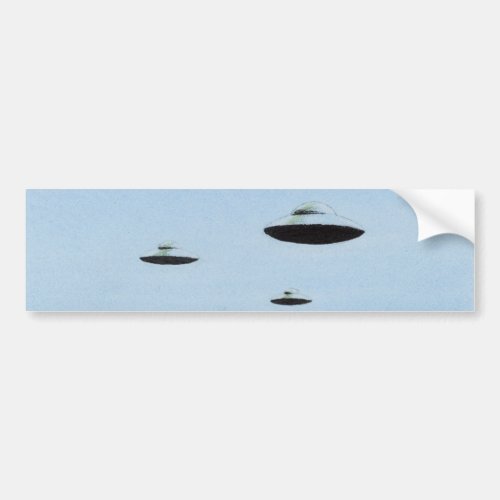 UFO Trio Bumper Sticker