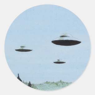 UFO Trio Classic Round Sticker