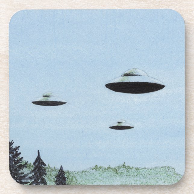 UFO Trio Drink Coaster (Front)