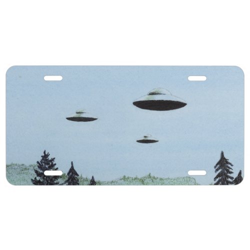 UFO Trio License Plate