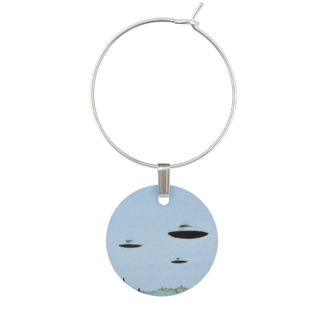UFO Trio Wine Charm (Front)