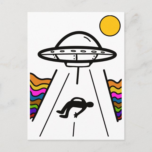UFO UAP Alien Abduction Postcard (Front)