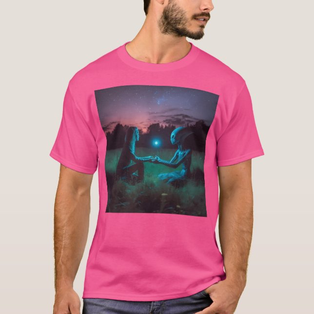 Ufo - Uap - Aliens - First Contact - Nhi - Extrate T-Shirt (Front)