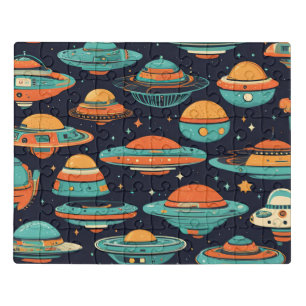 UFO vintage art Jigsaw Puzzle