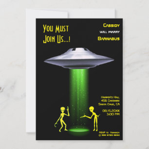 UFO Wedding 🛸 Funny Alien Invitation