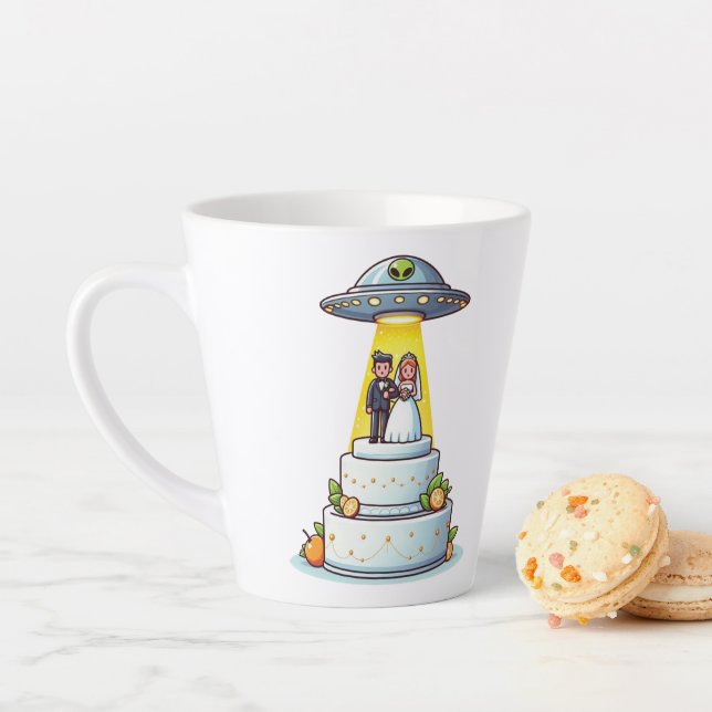 UFO Wedding Latte Mug (In Situ)
