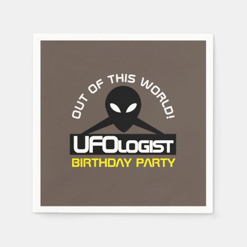 UFOlogist Party Birthday Napkins