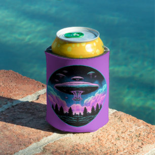 UFOs Alien Invasion Aesthetic Can Cooler