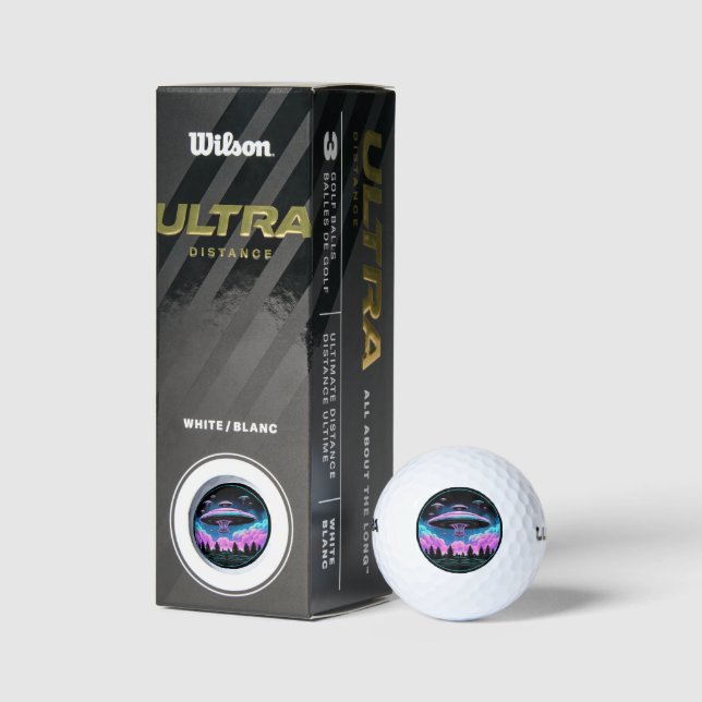 UFOs Alien Invasion Aesthetic  Golf Balls (Packaging)