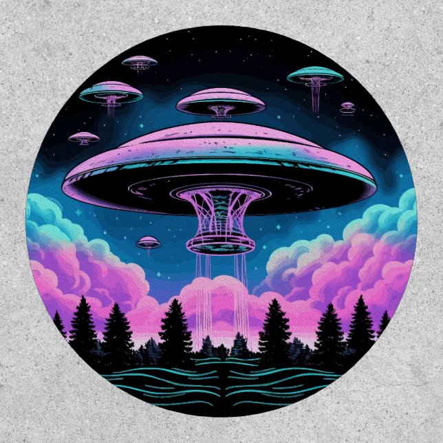 UFOs Alien Invasion Aesthetic  Patch (Front)