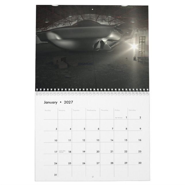 UFOs and Alien Calendar (Jan 2027)