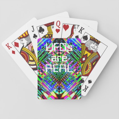 UFOs are REAL edit text Poker Cards