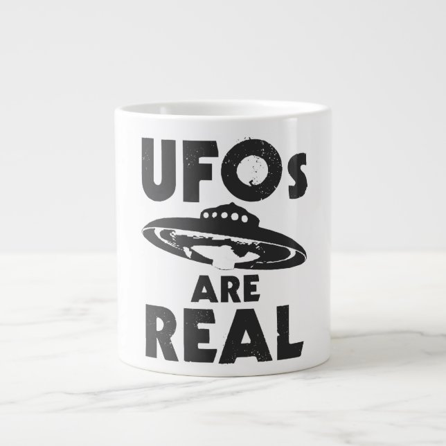 UFO'S ARE REAL LARGE COFFEE MUG (Front)