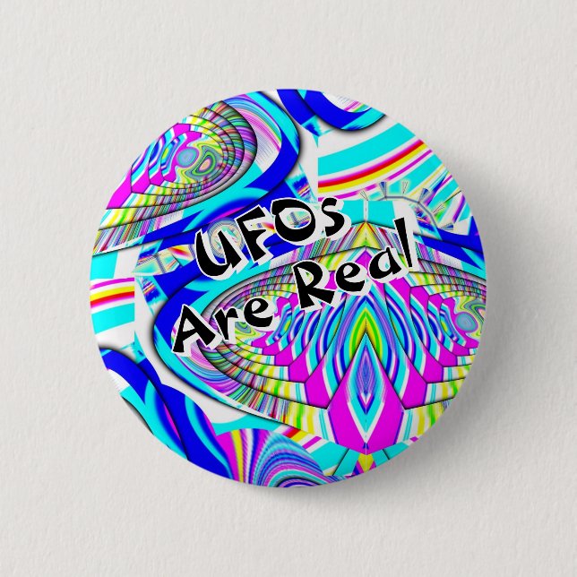 UFOs Are Real ( you may change the words ) Button (Front)