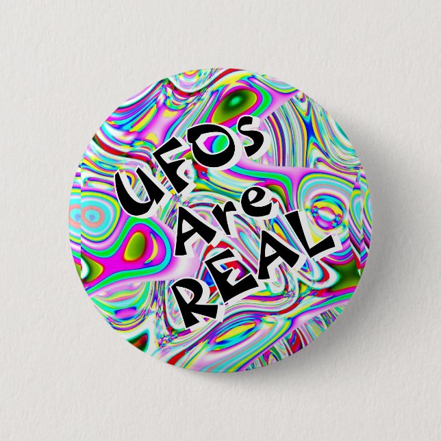 UFOs Are REAL (you may change the words) Button (Front)