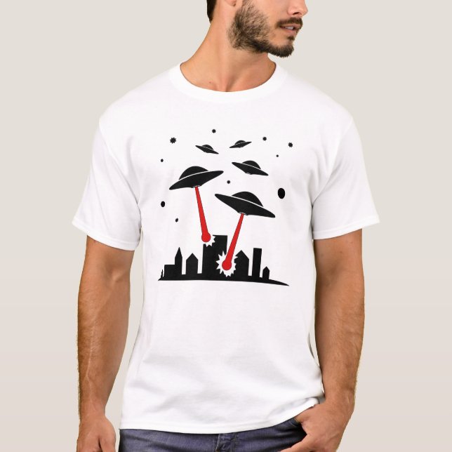 UFOs Attack T-Shirt (Front)